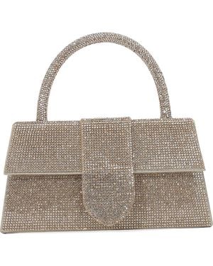 BERNESS Rhinestone Embellished Top Handle Bag - Gray