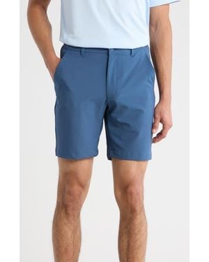 Greg Norman Classic Flat Front Golf Shorts - Blue
