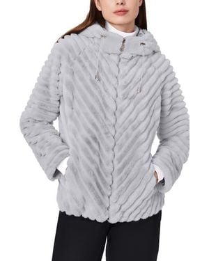 Bernardo Faux Fur Jacket - Gray