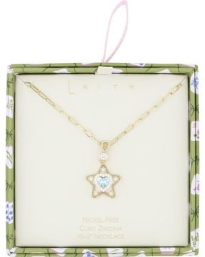 Leith Puffy Star Pendant Necklace - Natural