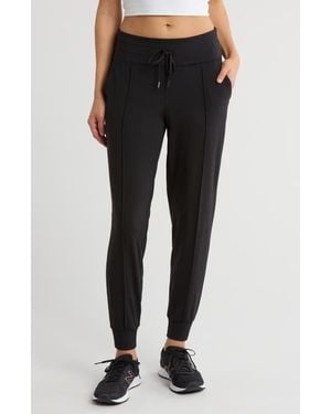 90 Degrees Interlock Light Work High Waist Sweatpants - Black