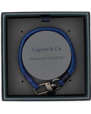 Caputo & Co. Diamond Stitch Nylon Cord Bracelet - Blue