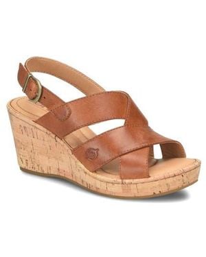 Børn Sami Cork Wedge Sandal - Brown