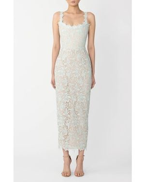 SAU LEE Coraline Floral Lace Cocktail Dress - White