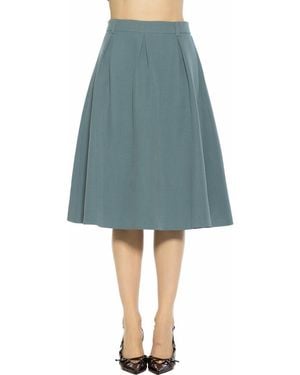 Alexia Admor Camille Pleated Midi Skirt - Blue
