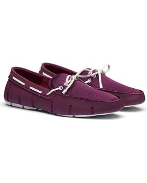 Swims Braided Lace Loafer - Purple