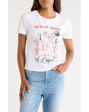 L'Agence Eliza Wild Side Graphic T-Shirt - White