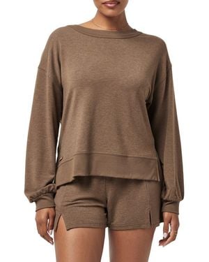 Travis Mathew September Morning Reversible Sweatshirt - Brown
