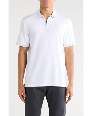 DKNY Duke Zip Polo - White