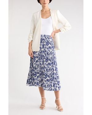 Nordstrom Rack Chiffon Pleated Midi Skirt - Blue