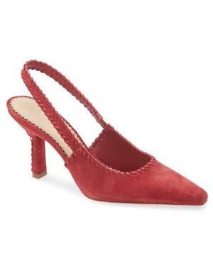 Cinq À Sept Suki Whipstitch Slingback Pump - Red