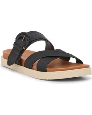Lucky Brand Morissa Leather Slide Sandal - Blue