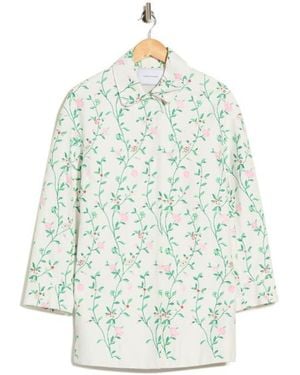 Longchamp Floral Embroidered Jacket - Blue