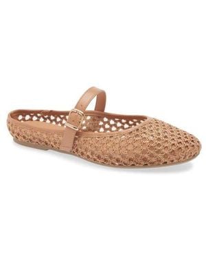 Tahari Open Weave Mary Jane Mule - Brown