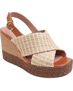 Linea Paolo Valery Wedge Sandal - Brown