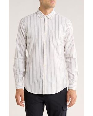 Original Penguin Oxford Stretch Half Zip Sweatshirt - White