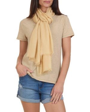 Bruno Magli Solid Fringe Scarf - Blue
