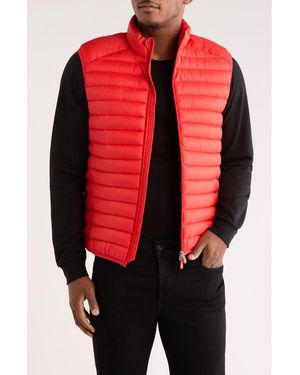 Save The Duck Remo Water Resistant Packable Puffer Vest - Red
