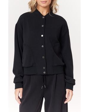 Scotch & Soda Jersey Bomber Jacket - Black
