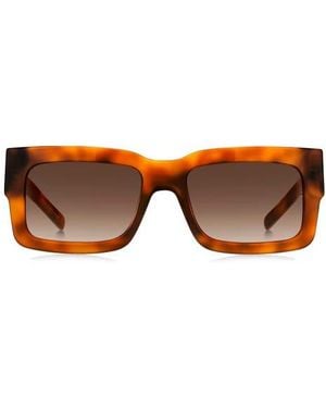 BOSS 54Mm Rectangular Sunglasses - Brown