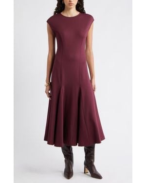 Nordstrom Princess Seam Fit & Flare Dress - Red