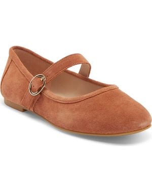 Stuart Weitzman Freya Mary Jane Flat - Brown
