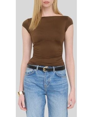 Blu Pepper Boat Neck Top - Blue