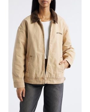 BDG Dex Corduroy Collar Canvas Jacket - Natural