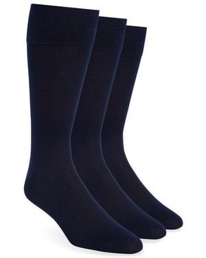 Lorenzo Uomo 3-Pack Crew Socks - Blue