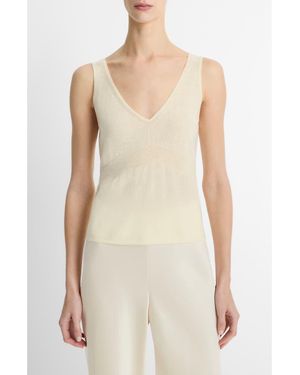 Vince Wool Blend Tank - Natural