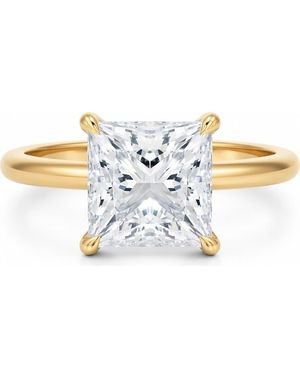 Gabi Rielle Princess Cut Cubic Zirconia Solitaire Ring - Metallic