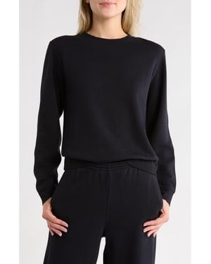 Vince Crewneck Cotton Sweatshirt - Black
