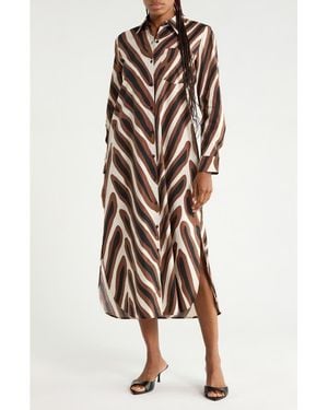 Diane von Furstenberg Karrington Cotton Shirtdress - Brown