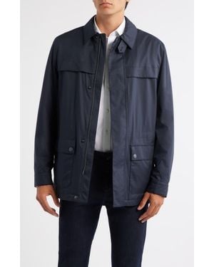 Canali Nuvola Maestrale Technical Field Jacket - Blue