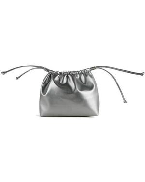 Mela Vegan Leather Pouch Clutch - Gray