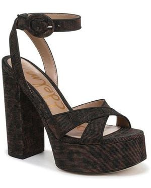 Sam Edelman Savannah Ankle Strap Platform Sandal - Black