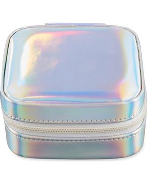 Bey-berk Small Leather Travel Jewelry Case - Blue