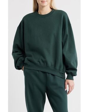 BP. Relaxed Cotton Blend Sweatshirt - Green
