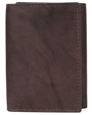 Buxton Rfid Three-Fold Leather Wallet - Brown
