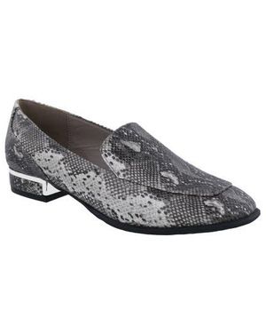 Bellini Haze Snakeskin Embossed Loafer - Gray