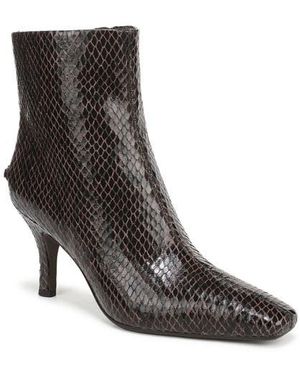 Circus by Sam Edelman Laura Snakeskin Embossed Snip Toe Bootie - Brown