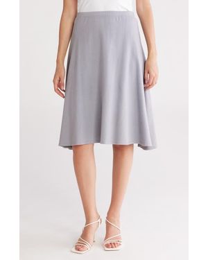 Go Couture Flared Midi Skirt - Purple