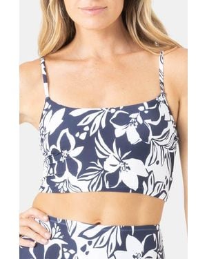 Roxy Oceanside Longline Bikini Top - Blue