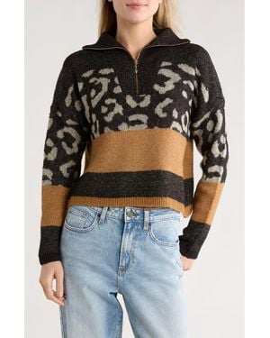 Joseph A Quarter Zip Sweater - Black