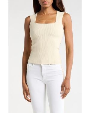 DL1961 Square Neck Sleeveless Top - Natural