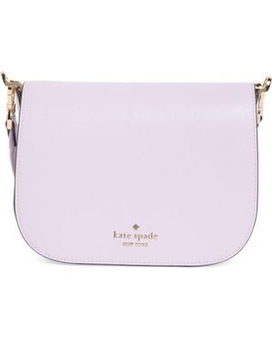 Kate Spade Madison Saffiano Leather Saddle Bag - Purple