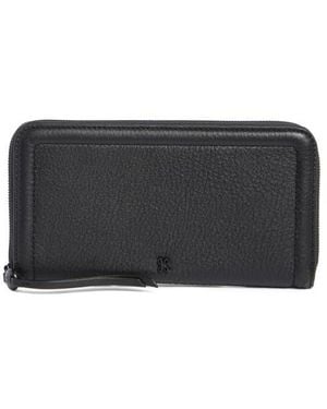 Hobo International Leather Zip-Around Wallet - Gray