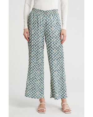 DR2 by Daniel Rainn Smocked Wide Leg Pants - Blue
