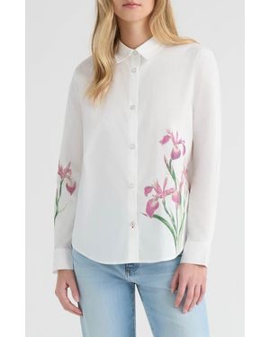 HUNTER Placement Bloom Button-Up Shirt - White