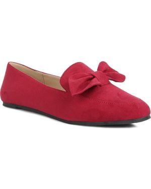 LONDON RAG Remee Bow Loafer - Red